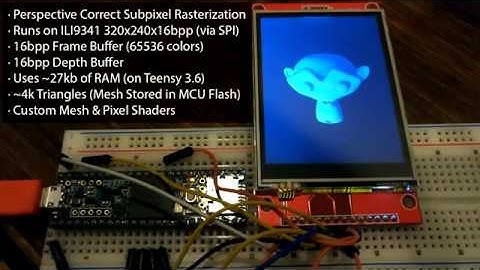 Arduino 3D Graphics on Teensy