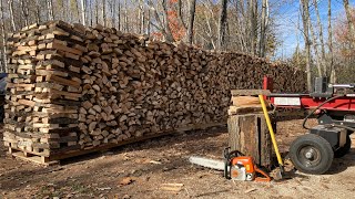 How Much Firewood Can We Process in Just One Week - Let's Find Out! My Firewood Routine Explained