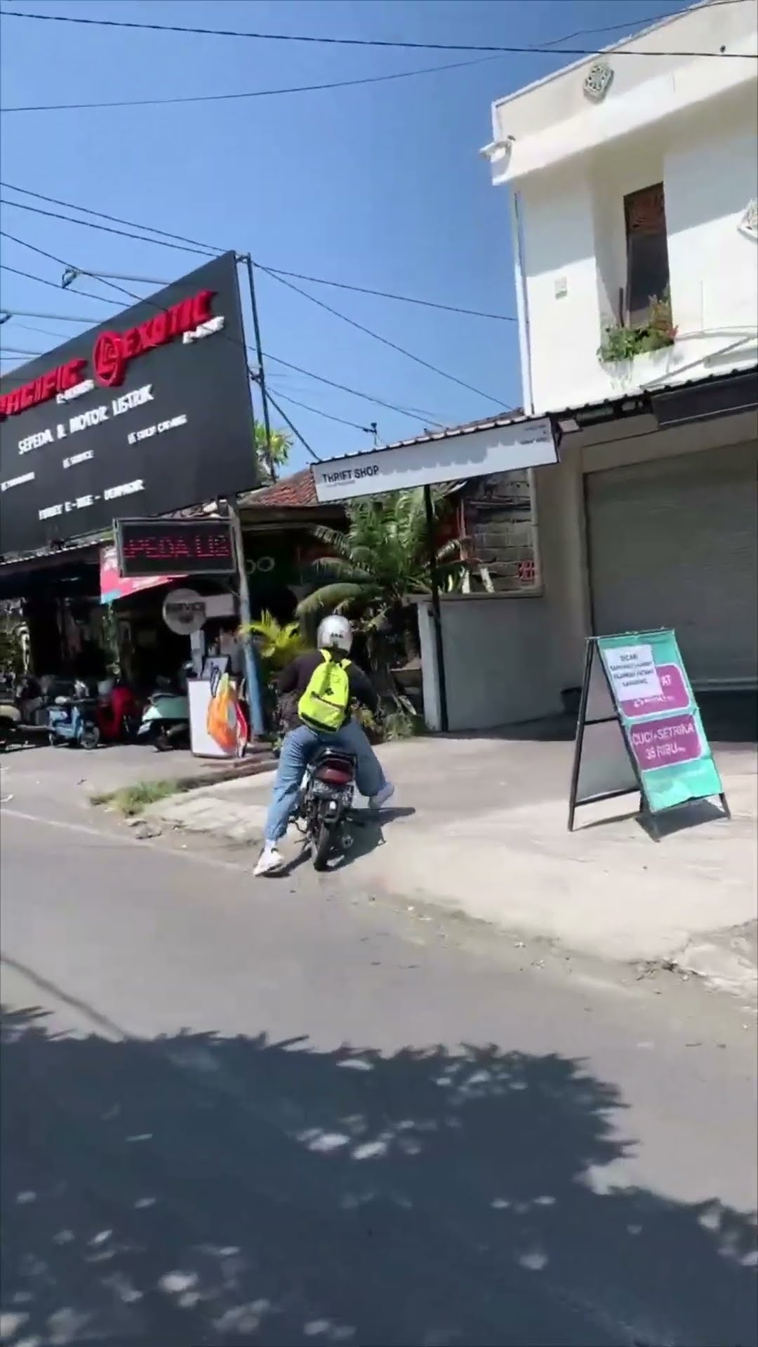 Biker Crashes Into Wall After Losing Control of Bike