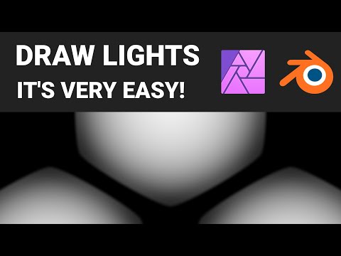 Как нарисовать текстуру для источника освещения (Affinity Photo & Blender)