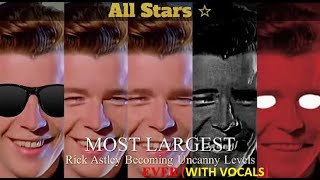 Rick Astley Becoming Uncanny All Stars FULL VERSION WITH VOCALS (201 Phases! maybe higher?)