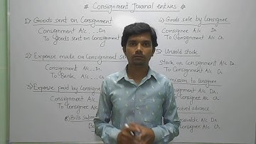 Consignment journal entries- example are available in description