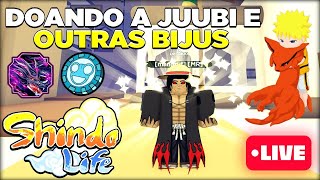 Doando Bijuus Juubi e itens No SHINDO LIFE ATUALIZAÇÃO DE HALLOWEEN - Roblox