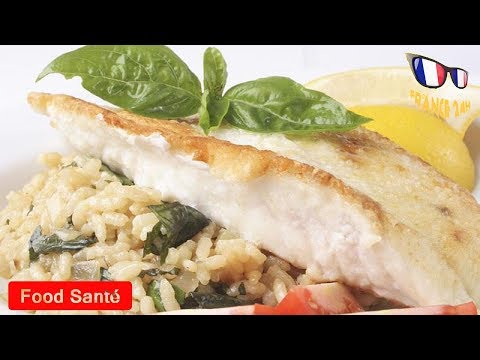 filet-de-poisson-grillé-sur-risotto-citronné