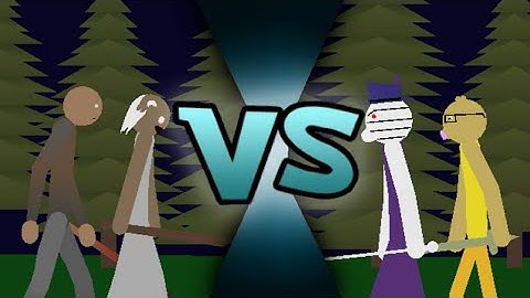 Granny and Grandpa vs Zizzy and Pony (Sticknodes Battle)