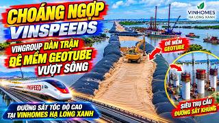 OVERWHELMING Vinspeeds: Vingroup Deploys Geotube Soft Dike System Across River, Massive Bridge Pi... screenshot 4