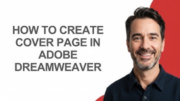 How to Create Cover Page In Adobe Dreamweaver - KevinHowTo