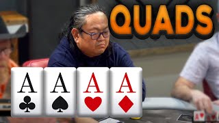 Poker Player Hits QUADS ACES! Can He Get Paid?