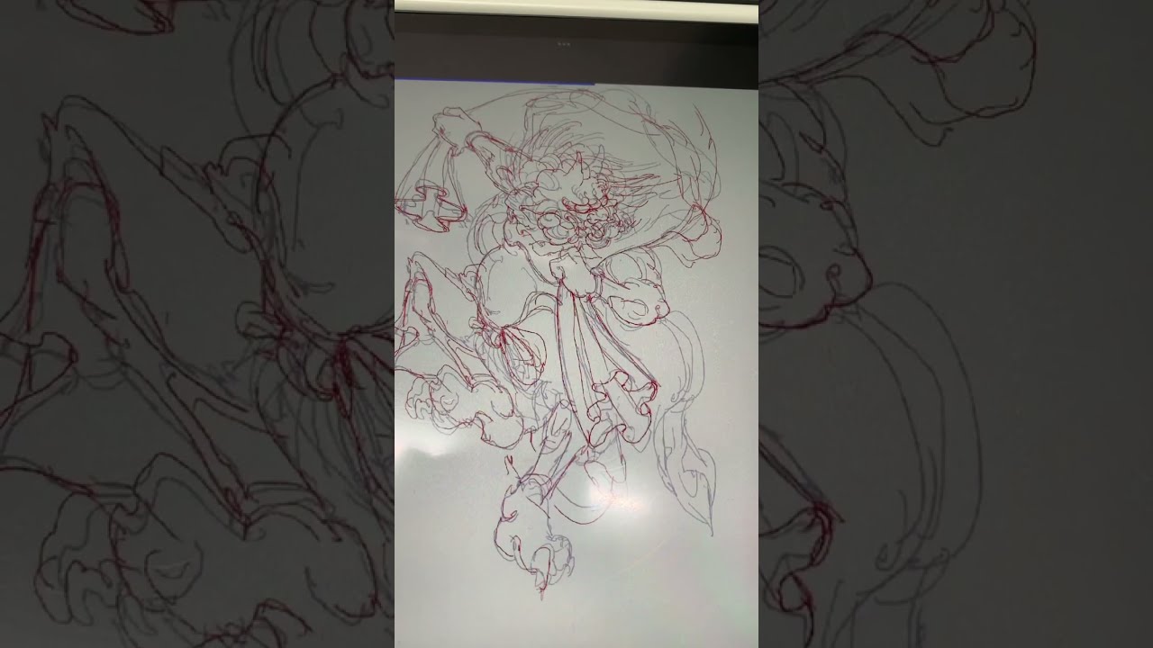 風神下絵作成 - YouTube