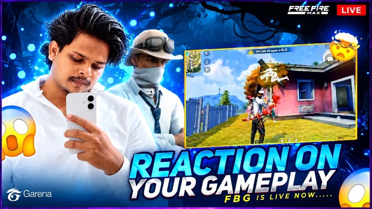 || GIVEAWAY ||  !! FREE FIRE GAME PLAY REACTION !!🔥    || 1vs2 || 1vs4 ||  TELUGU || FBG ON LIVE !!🔥