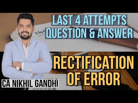 Rectification of Errors | Past Year Q&A | CA Foundation | With PDF |