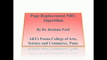 Page Replacement Algorithm NRU