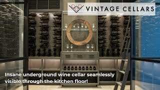 Incredible Underground Wine Cellar Revealed: Seamless Integration with Kitchen Floor!
