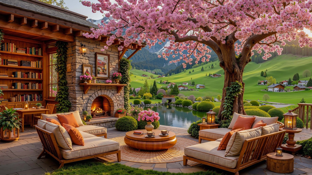 Happy Spring Morning April Jazz 🌸 Relaxing Soft Jazz at Cozy Patio ...