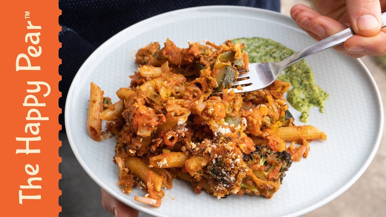 Vegan Pasta Bake with Basil Pesto The Happy Pear YouTube