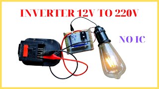 How To Make Inverter 12V To 220V With 1 Transistor, No Ic | Electronic Ideas