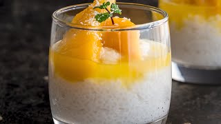 Coconut Mango Sago Pudding Easy Vegan Dessert