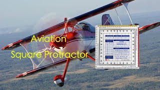Square Aviation Protractor for Pilot Student