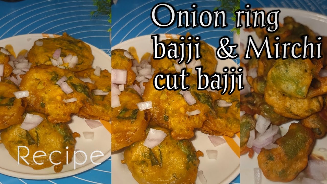 how to make onion bajji recipe in thelugu| onion ring bajji| mirchi ...