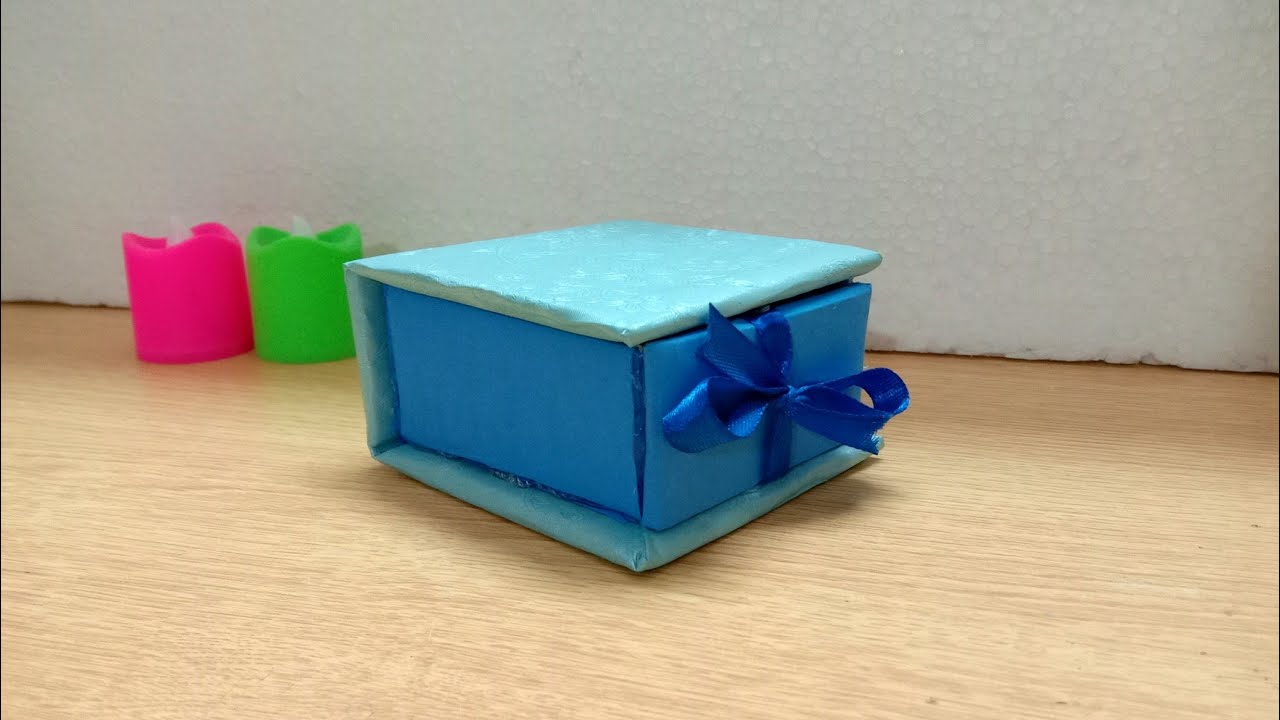 DIY Gift box with attached lid Bracelet or watch box Art, craft and
