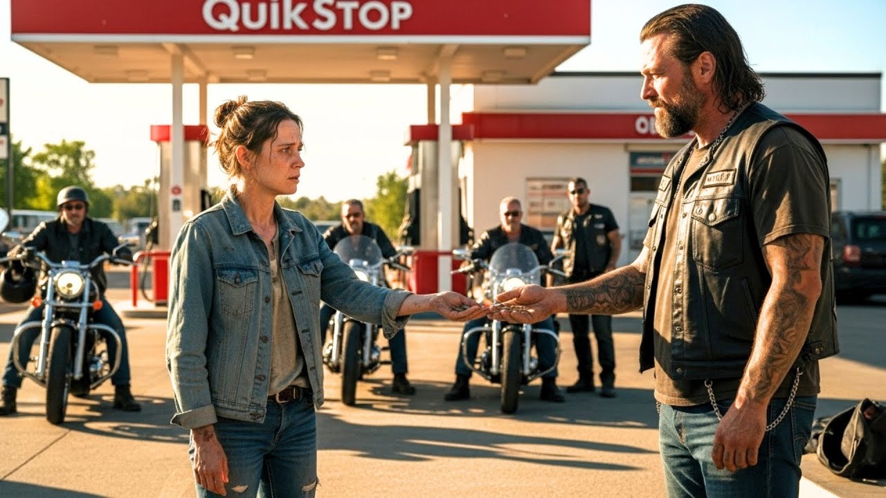 Голодная девушка попросила у байкера мелочь — через несколько часов вся компания подъехала к её дому