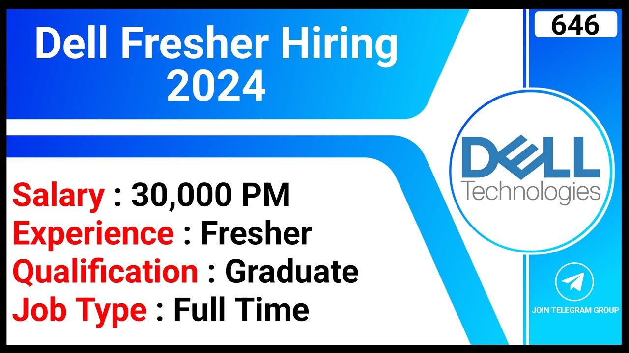 Dell Fresher Hiring 2024 | Fresher Jobs | MNC Company Jobs | Dell Apprentice Manufacturing