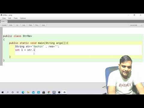 reverse a string in java bluej - YouTube