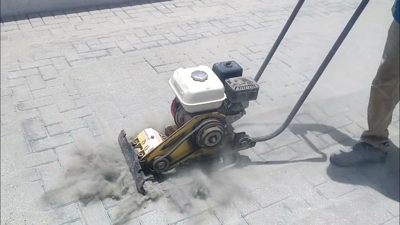 Interlocking pavers Flooring plate compactor compaction YouTube