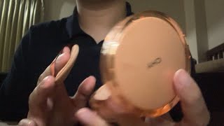 ASMR Gentle makeup with soft tapping & brush sounds / touch camera (no talking) screenshot 3
