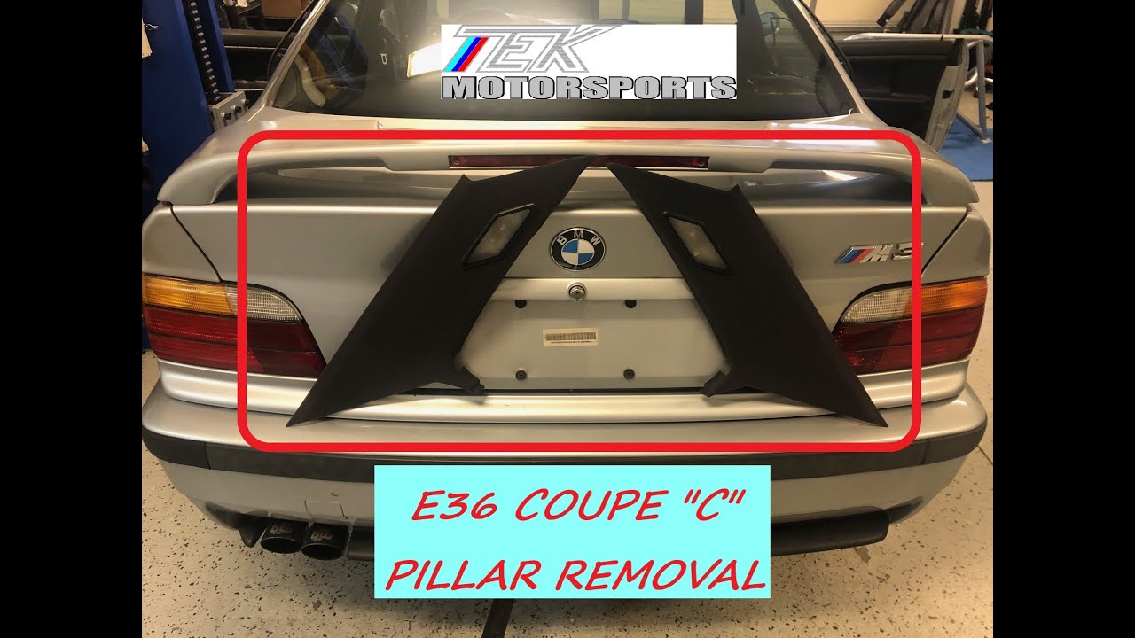 BMW E36 COUPE C pillar removal YouTube
