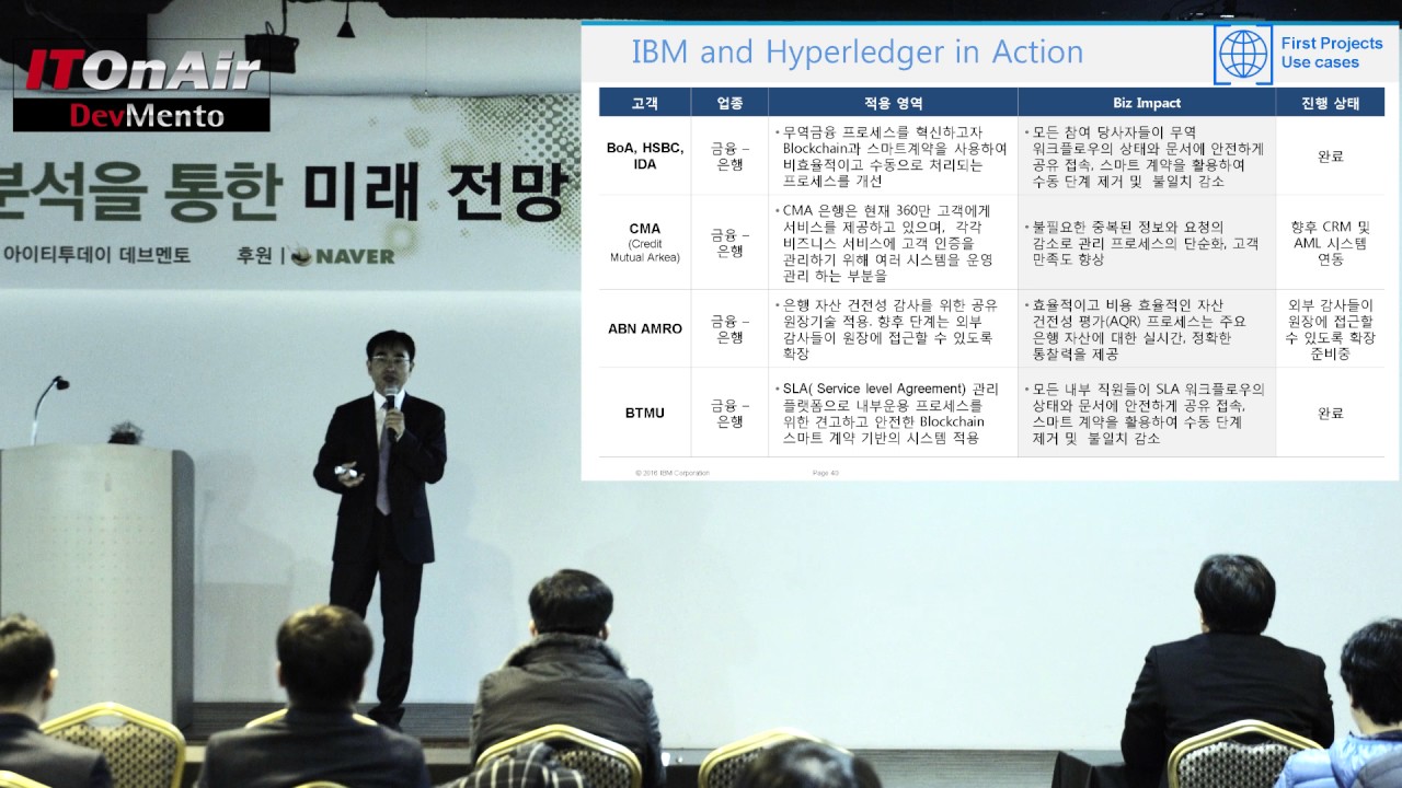 블록체인 활용한 글로벌 사례 (하이퍼레저 기반 디지털혁신사례, 박세열 한국IBM)