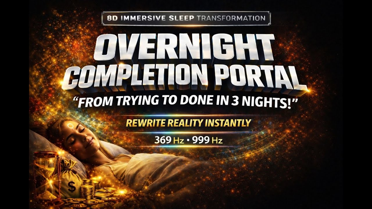 🔮 369 + 999 Hz Completion Portal | From “Trying” to DONE in 3 Nights – HYBRID Subliminal™ 8D Sleep 🌙