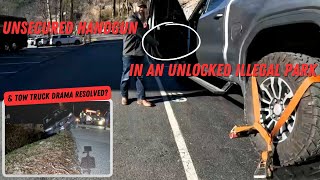 Unsecured Handgun In An Unlocked Illegal Park & Tow Truck Drama Resolved?