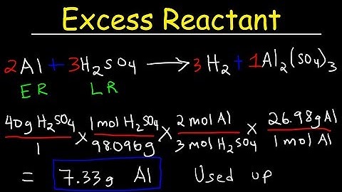 How To Find The Amount of Excess Reactant That Is Left Over - Chemistry