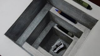 How to Draw a Realistic Concrete Hole - Amazing Trick Art for Kids and Adults