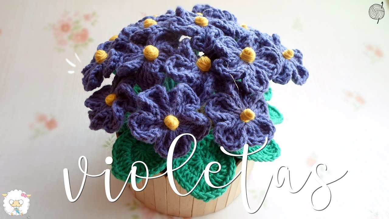 Violetas a crochet