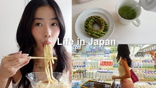 LIVING IN JAPAN | daily groceries, 7-eleven food, thrift shopping in tokyo & museum date!