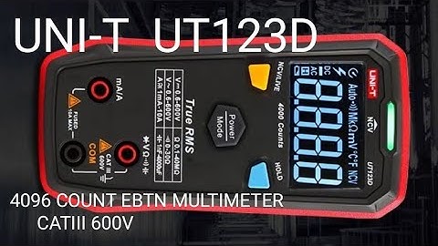 UNI-T UT123D 4099COUNT EBTN MULTIMETER CATIII600V