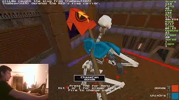 Flying Skeleton Flag Capture on Bleteys Quake 2 CTF RailwarZ