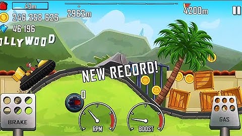 Hill Climb Racing: Hovercraft on Action Hero 2996m (New Record!)