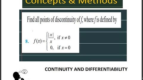 Find all points of discontinuity of f, where f is defined by f(x) =mod(x)/x when x is not equal ...