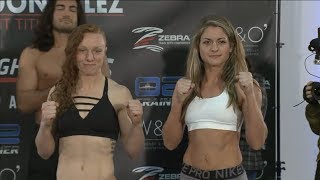 Caitlin Sammons vs. Christina Ricker - Weigh-in Face-Off - (Invicta FC 34: Porto vs. Gonzalez)