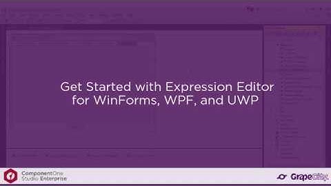 Introduction to Expression Editor for WinForms, WPF, UWP