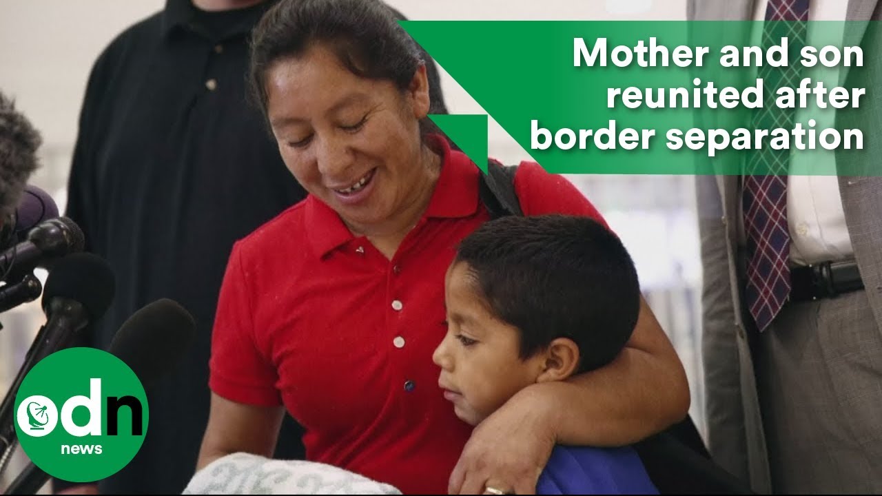 Mother and son reunited after separation at US border YouTube