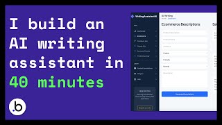 Watch Me Build An AI Writing Tool In 40 minutes Without Code [Open AI GPT3 and Bubble.io]