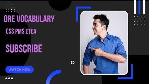 GRE VOCABULARY |CSS | PMS #vocabulary