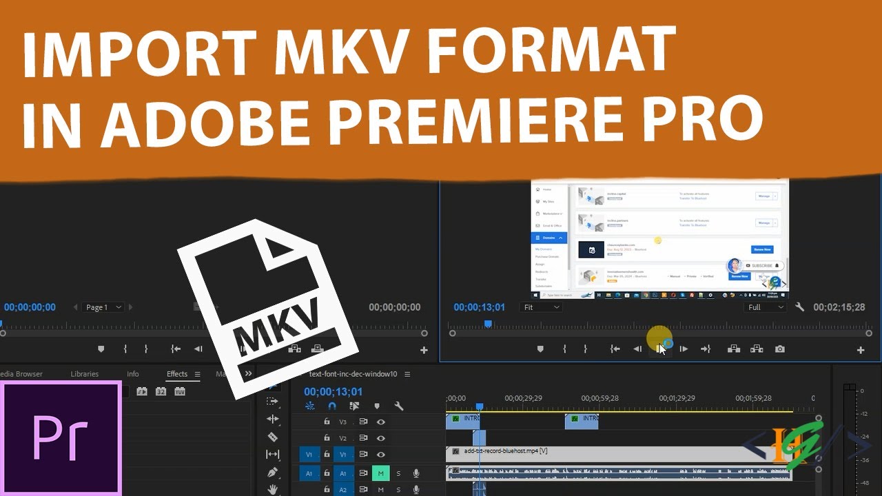 How to Import .MKV Video File in Adobe Premiere Pro | MKV Format - YouTube