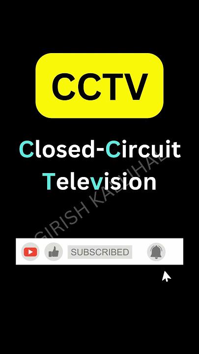 CCTV Full Form Revealed! #CCTV #SecuritySystems #EducationShorts #girishkallihal