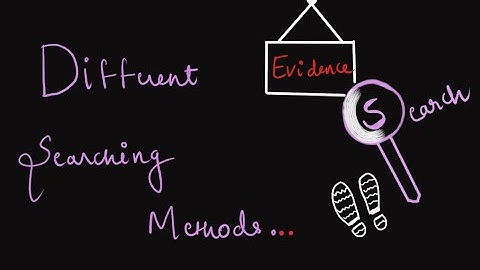 Searching methods for locating evidences on the crime scene