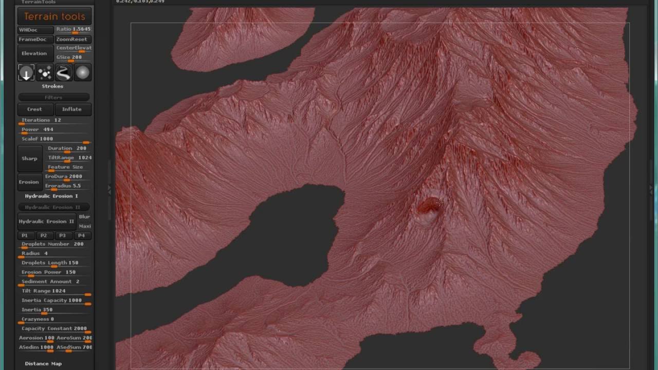 how to use terrain tools in zbrush